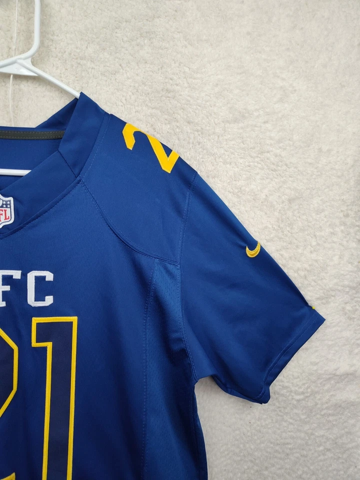 Camiseta Nike NFL Hombres Grande Azul Poliéster Manga Corta Ezekiel Elliott #21 Camisa Foto 3 de 4