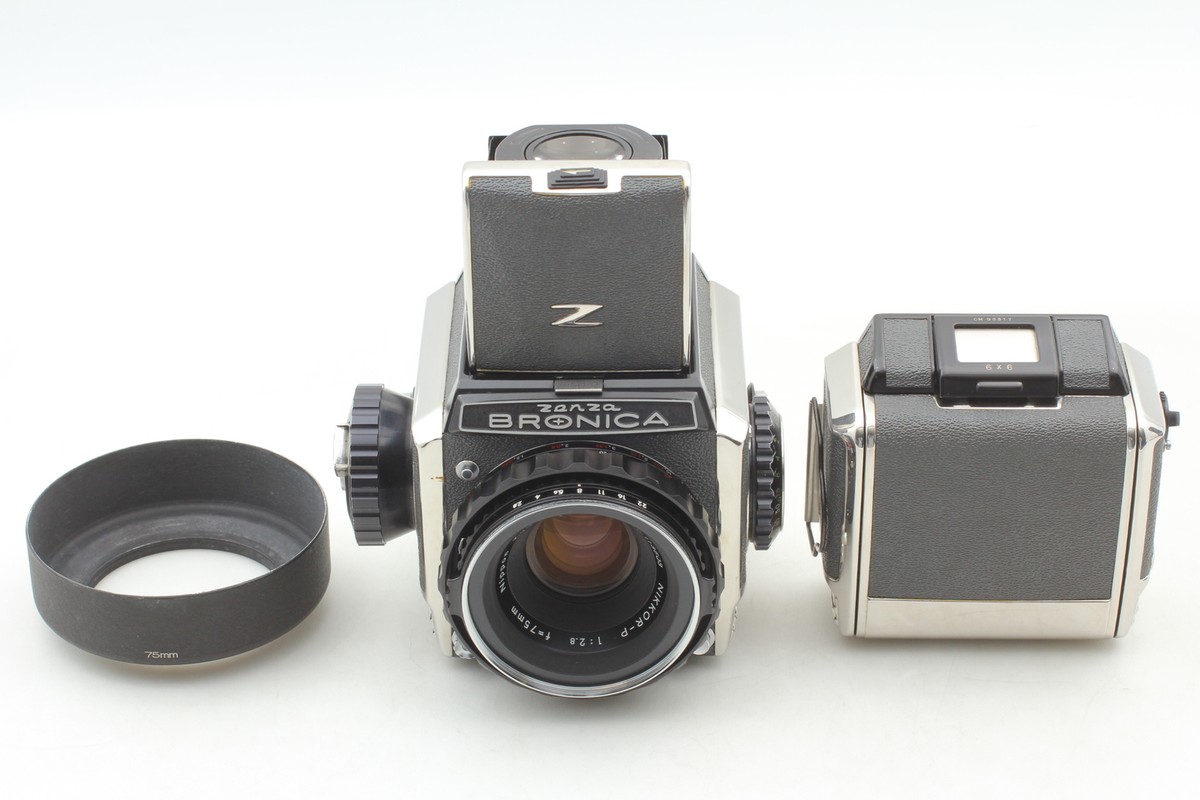 ソン　bronica s2 N MINT w/hood] Zenza Bronica S2 Film Camera P.C 75mm Lens