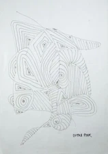 Pink Doll - Original Drawing - Ink - Zig Zag 102