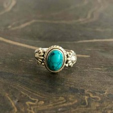 Blue Turquoise Ring,925 Sterling Silver Ring,Handmade Ring,Ring for Women,Gift
