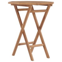 Klappbarer Gartentisch Teak Massivholz 60X60X75 Cm Quadratisch