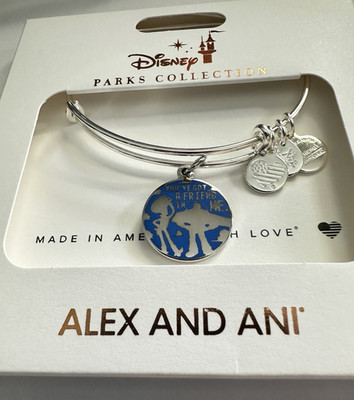 Disney Alex & Ani Toy Story You've Got a Friend Woody Buzz Silver Tone Bracelet