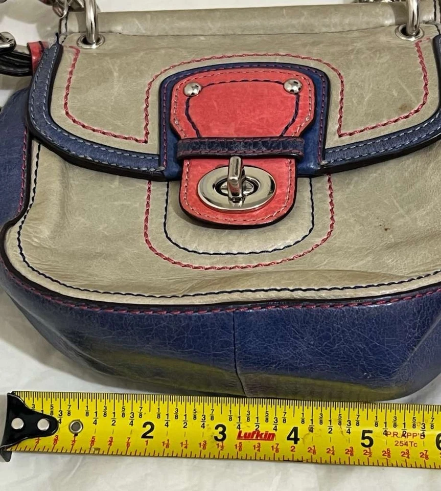 Coach Limited Edition Blue/ Pink/ Gray Mini Willis Legacy 21741 Crossbody Bag  - Image 3 of 4