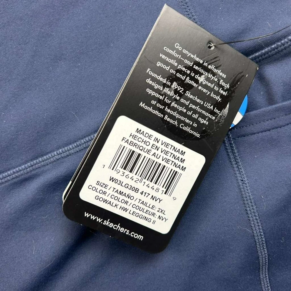 Pantalones Skechers GoWalk para mujer 2XL azules elásticos leggings nuevos con etiquetas Foto 4 de 4