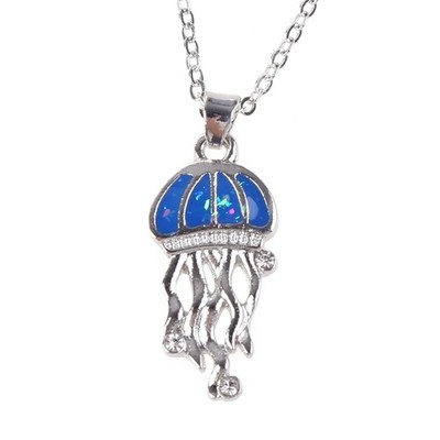 Dolphin Seahorse Jellyfish Pendant Chain Necklace for Women Girls