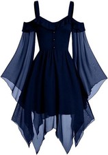 Renaissance Dresses Halloween Steampunk Costume Women Gothic Retro Medieval