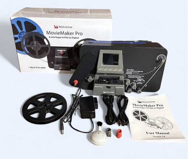 Wolverine MovieMaker Pro F2D 8mm/Super 8 Film to Digital Converter HD USB SD