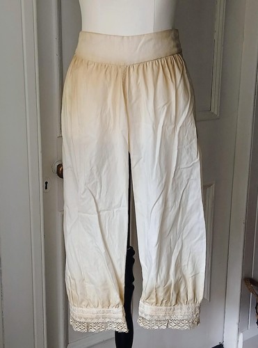 Cotton Bloomers with Antique Weathering and Elegant Lace Detail