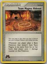 Team Magma Hideout 83/95 Uncommon EX Team Magma vs Team Aqua LP Pokemon Card