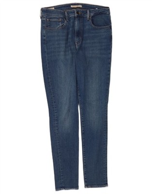 Levi's Damen 721 High Rise Skinny Jeans W32 L30 Blau Baumwolle CB02