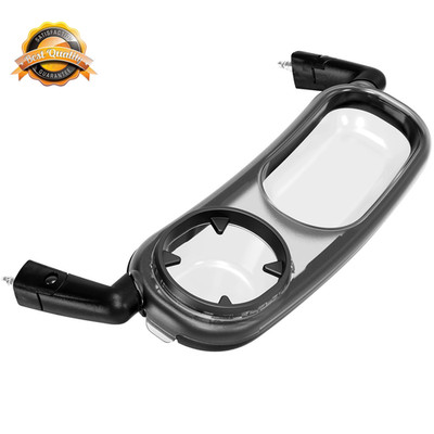 Stroller Snack Tray Cup Holder Recessed Bowl Quick Attachment Grey 1 Pc