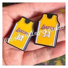 2 Pce LOS ANGELES Basketball Team JERSEY Silicone Focal Beads DIY Jewelry Pens