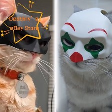 Joker White Mask Black Batman Black Mask Cosplay Props Halloween For Cat Pet 1PC