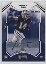 2021 Panini Playoff Rookies Red Zone Auto Jabril Cox #284 Auto 0t08