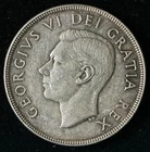 1952 Canada Silver Dollar, Repunched 2, King George VI