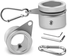 Flag Pole Rings, Aluminum Alloy Flagpole Rings 360° Rotating anti Wrap Mounting 