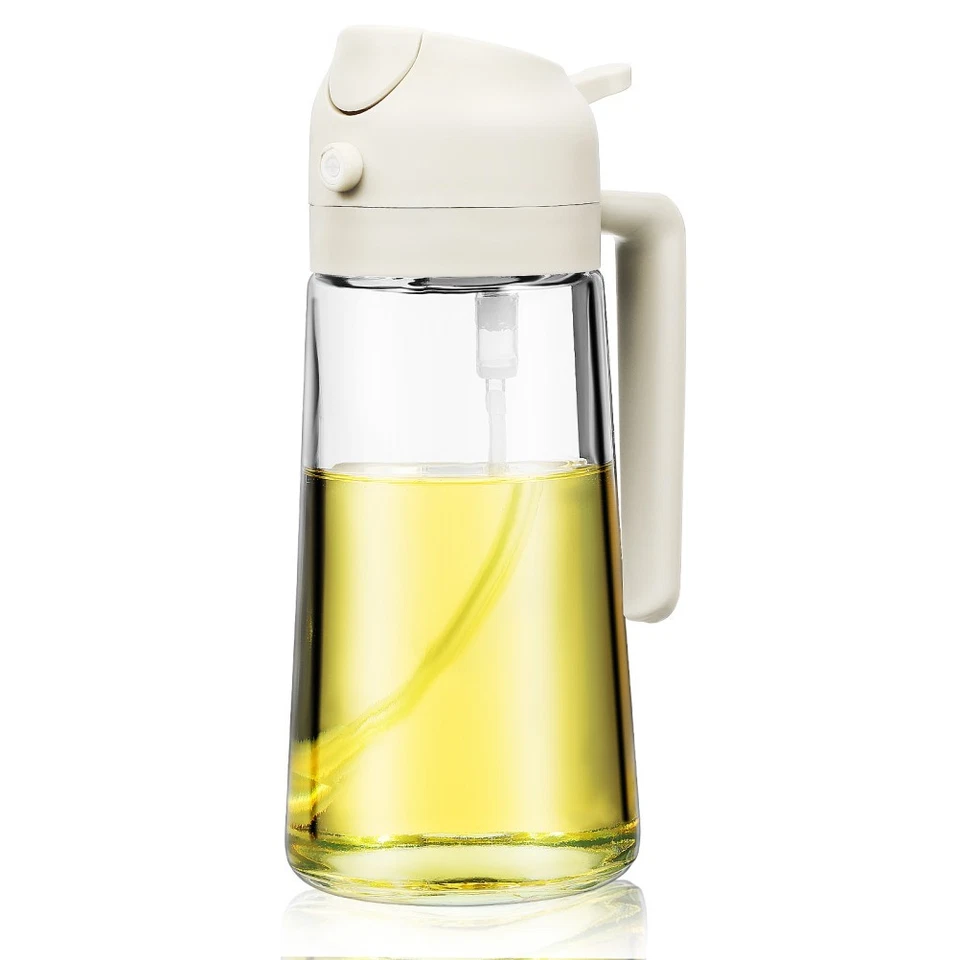 Glass Olive Oil Sprayer Dispenser 470ml For Cooking Oil Vinegar Soy Sauce