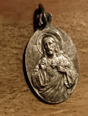 Alte religiöse Medaille ND Vom Heiligen Herzen Karmel 