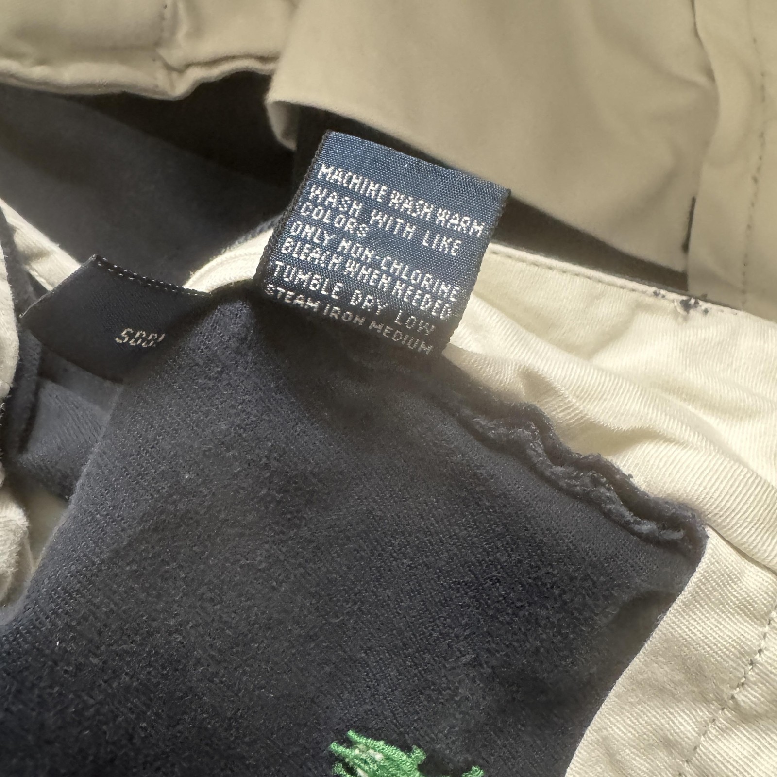 Polo Ralph Lauren Pants Mens 33x32 Navy Green Pony Embroidered Chino Straight thumbnail 5