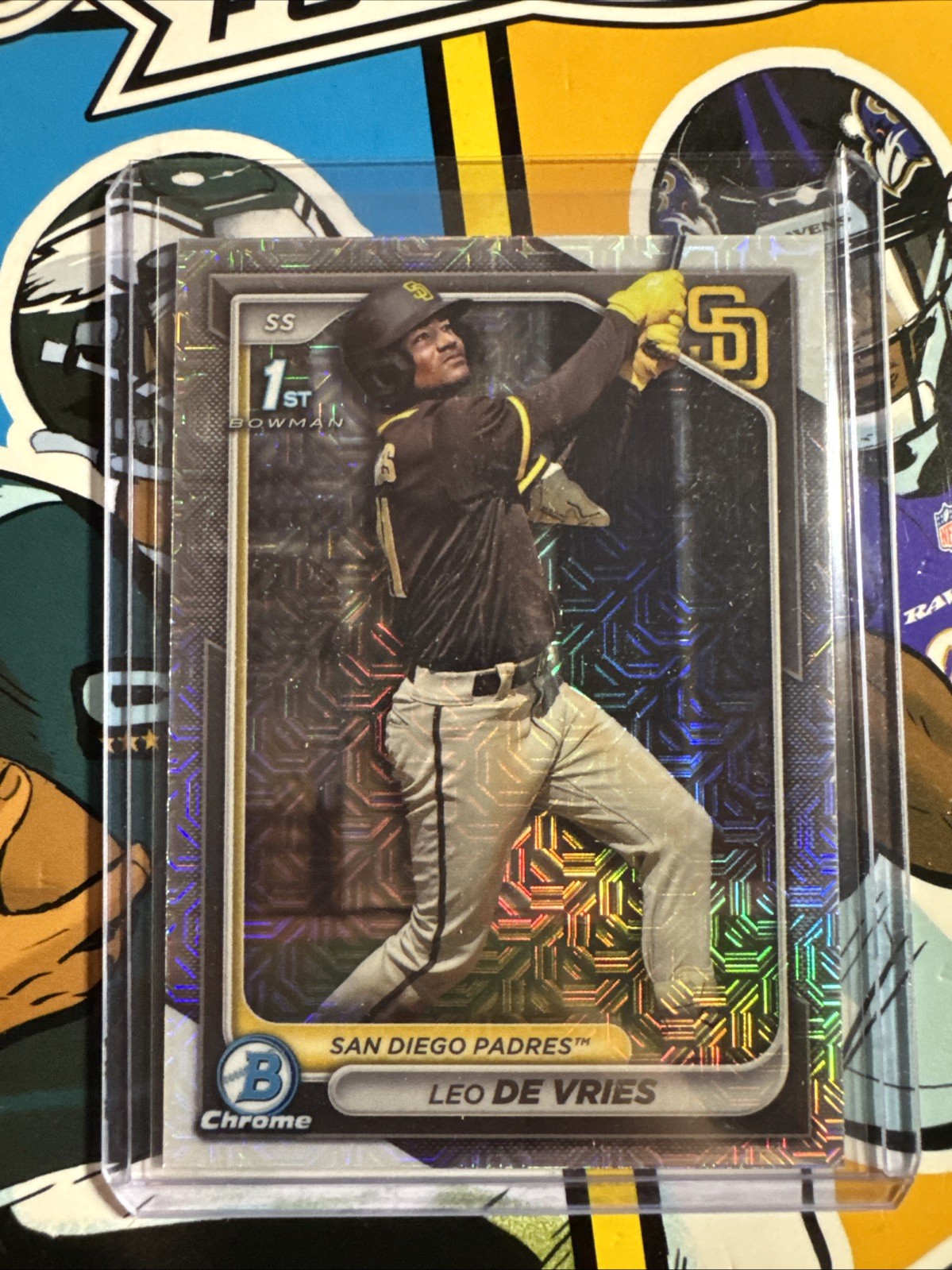 2024 Bowman Chrome 1st Bowman Leo De Vries #BCP-179 Mojo (RC)