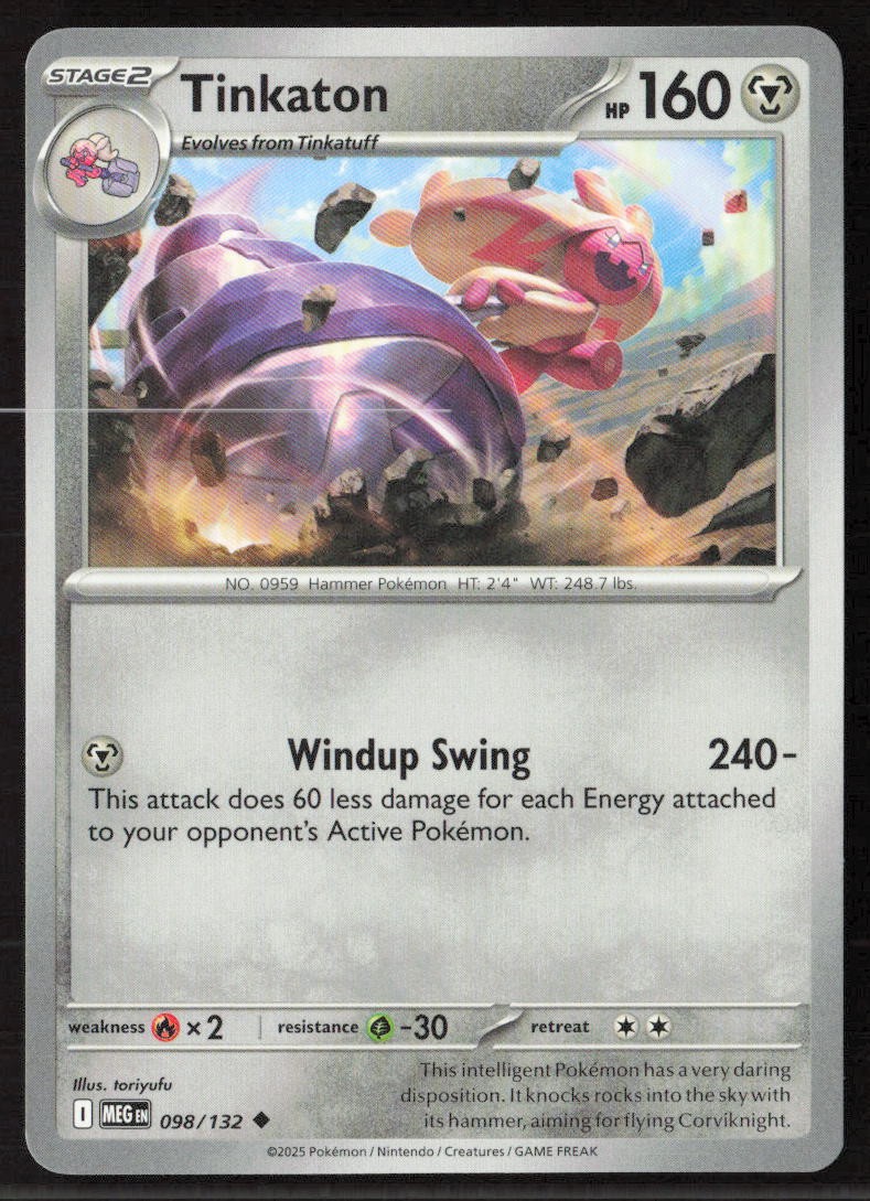 Tinkaton #098/132 Uncommon ME01: Mega Evolution Pokemon