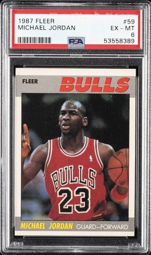 1987 FLEER #59 MICHAEL JORDAN PSA 6