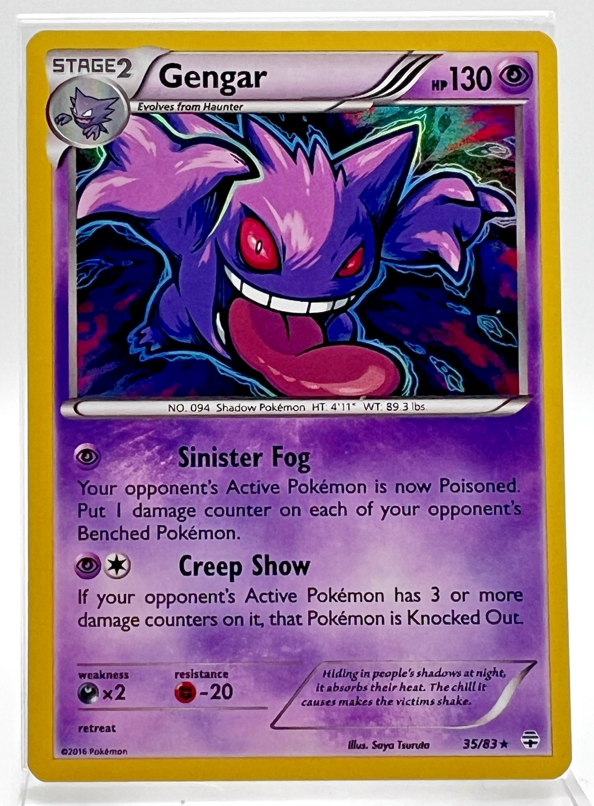 Gengar 35/83 Holo Rare Pokémon Card Generations 2016 LP