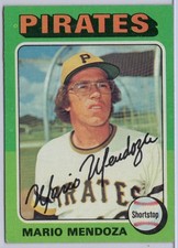 1975 Topps #547 Mario Mendoza in EX Condition Pirates
