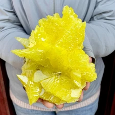1.36LB Rare Natural yellow sulfur crystal quartz crystal mineral specimen