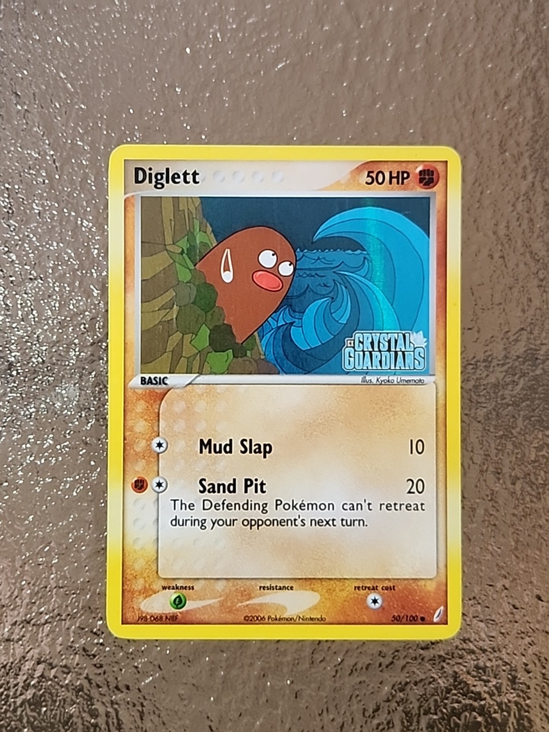 Pokémon TCG Diglett 50/100 Holo EX Crystal Guardians Stamped Card Regular NM