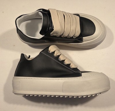 Cristian Zerotre Calipso 200 Black/ White Leather Shoes Size 44 Italy CR03 Men's