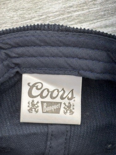 Coors Banquet Mad Engine Corduroy Rope Snap Back Hat Dad Cap OSFA Beer Old Style - Picture 9 of 17