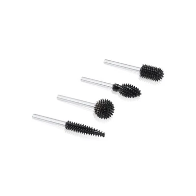 Kutzall 4-Piece Rotary Burr Kit - 1⁄8" Shaft, Very Coarse - Woodworking