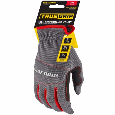 High-Performance Work Gloves, Black & Red, Large -90082-23