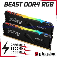 Fury Beast RGB Ram DDR4 Desktop Memory 8 GB 16 GB 32GB 2666 3200 3600 MHz 288pin