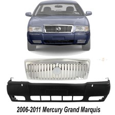 Front Bumper Cover Primed & Grille Assembly For 2006-2011 Mercury Grand Marquis