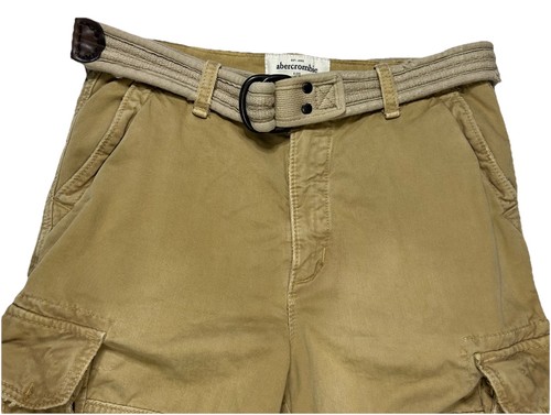 Abercrombie Kids Khaki Cargo Shorts With Belt Youth Size 16 Brand New - Picture 4 of 17