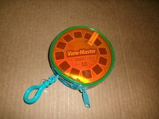 View-Master Green  Blue Zip Storage Carry Case w/ 13 Reels