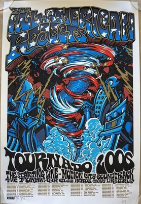 The All-American Rejects 2006 Tournado Numbered Artist Edition Poster Thief/Wood