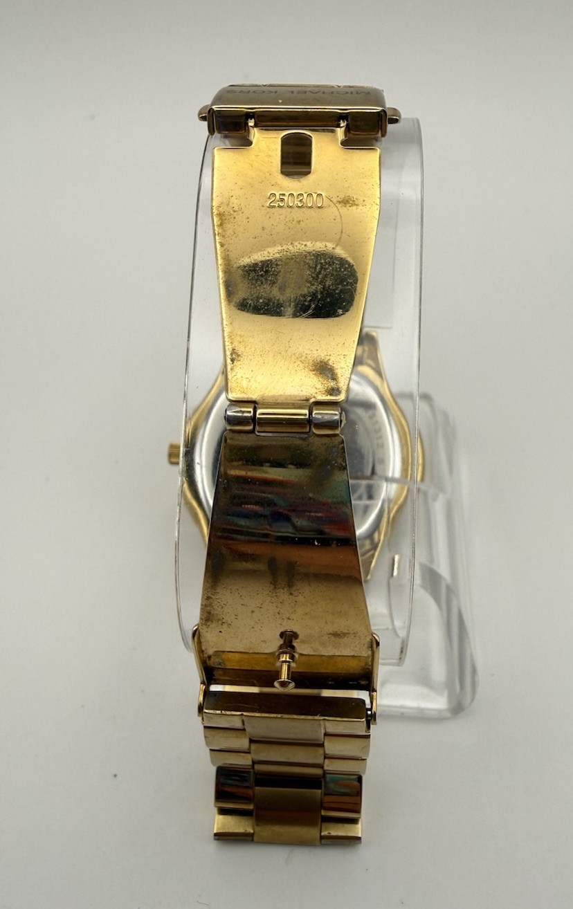 Michael Kors MK3179 Women's Slim Runway Gold-Tone Stainless Steel Watch 42mm thumbnail 7