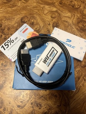PORTHOLIC Wii to HDMI Converter 1080P with 5FT/1.5M High Speed HDMI Cable Wii2 H