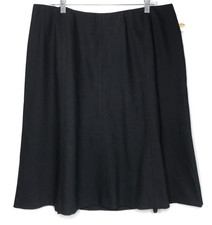 Vintage Talbots Wool Skirt Womens 18W Black Lined Made in Japan Career