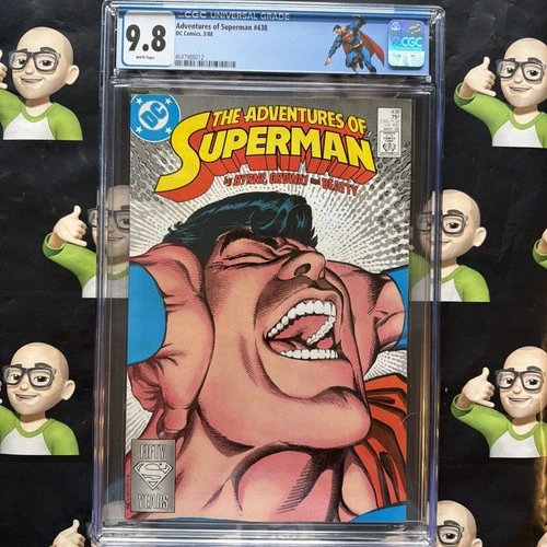 Adventures of Superman 438~CGC 9.8~🏷️Custom Label🏷️~🔥HIGHEST GRADE🔥TOP POP🔥