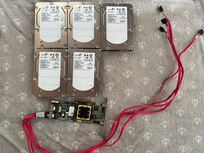 SAS Server Bundle   5x 15K HDD + Adaptec RAID Controller (funktionsfähig)
