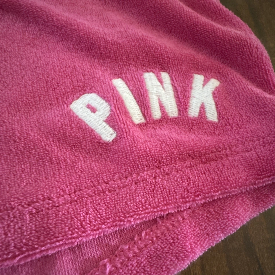 Pantalones Cortos Victoria's Secret ROSA 2017 Terry Tela Rosa Cintura Elástica Talla M Foto 2 de 4