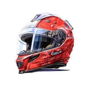 Racing Driver Helmet Motorbike Helmet Self Adhesive Vinyl Sticker