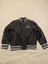 Youth Medium Chicago Bulls Jacket Black And Gray Button Up NBA