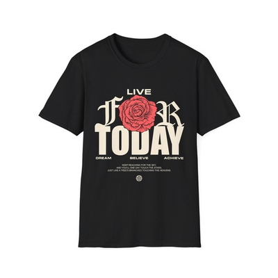#ad Live for Today Motivational Black T Shirt Unisex Inspirational Tee Gift ... $16.07