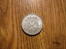 NETHERLANDS 1 GULDEN 1955 SILVER COIN (788)
