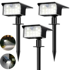 Solar Spot Lights Outdoor, 3 Pack/62 LED Solar Motion Sensor Lights Outdoor W...